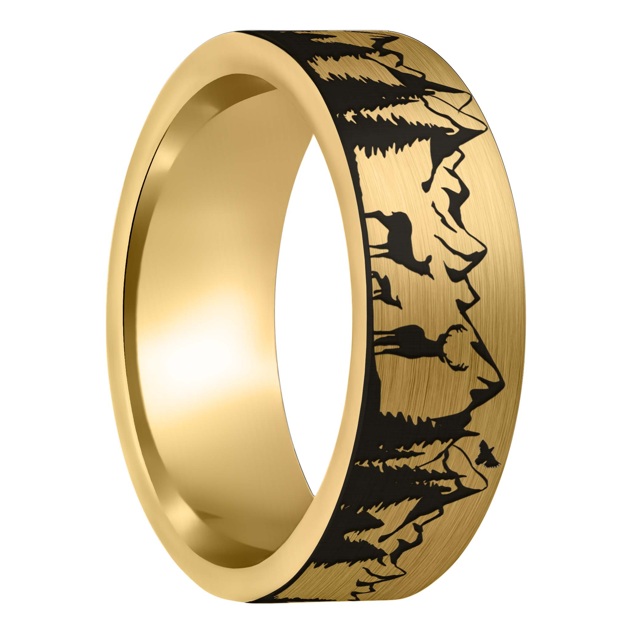 Deer hunting wedding fashion band