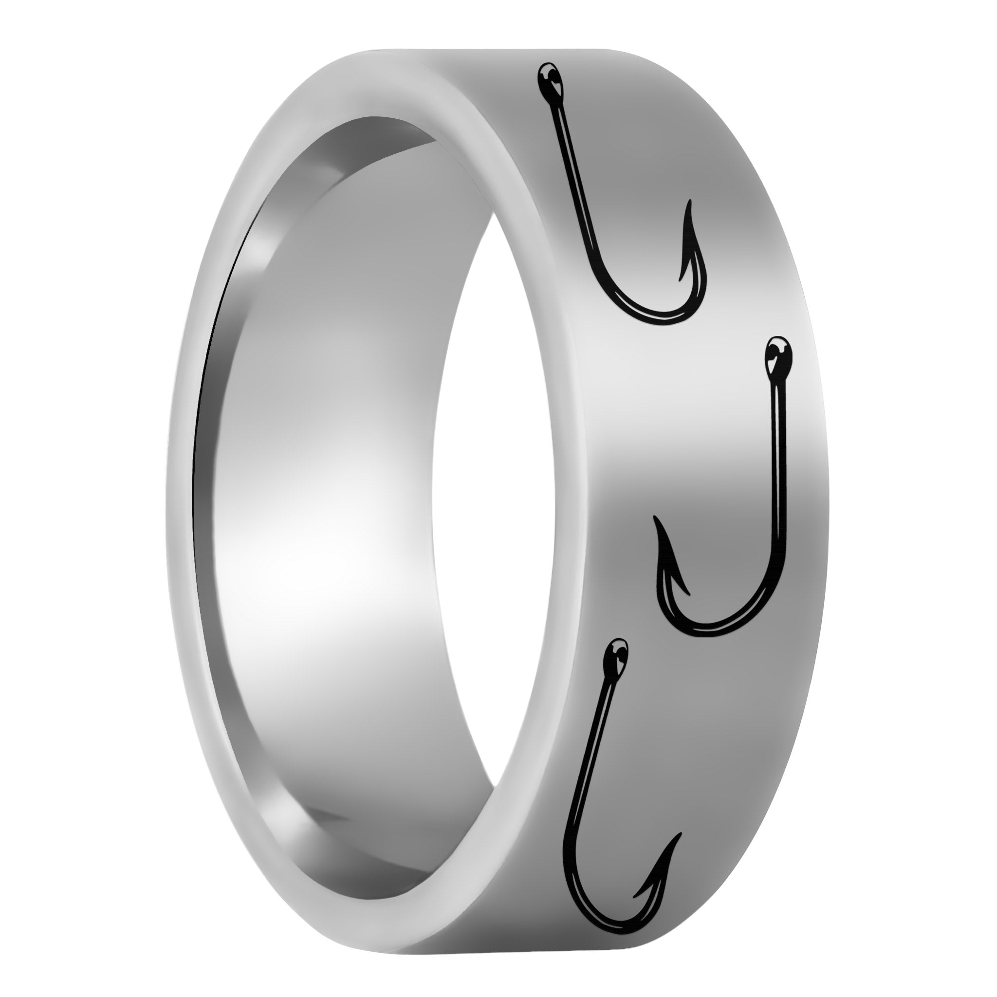 Fishing Hook Tungsten Men's Ring | Vansweden Jewelers