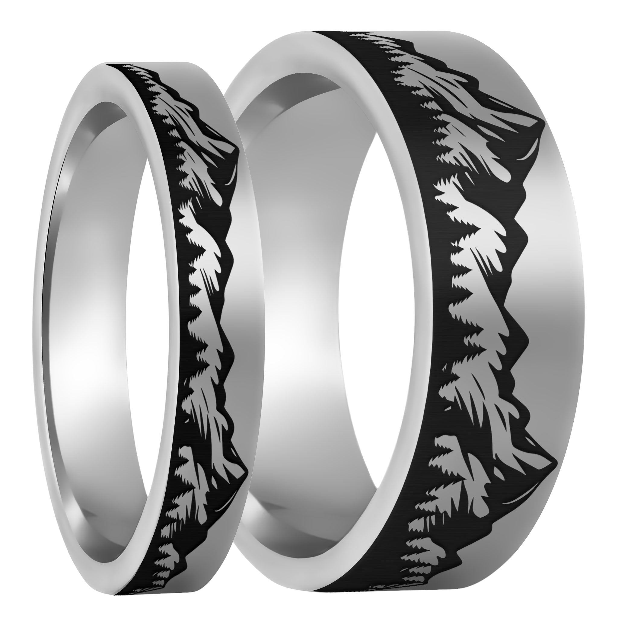 Tungsten carbide matching wedding on sale bands