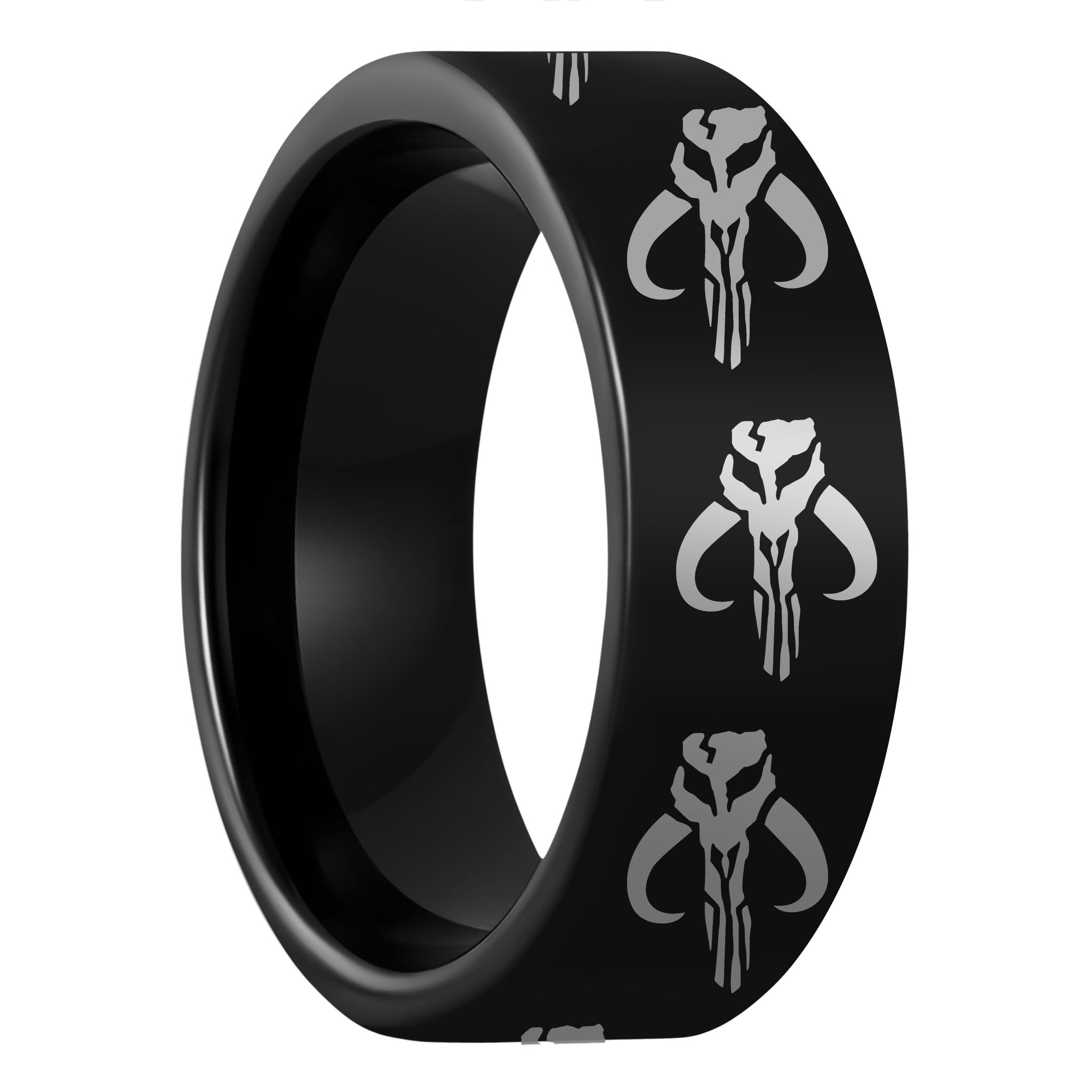 Star store Wars Fame The Mandalorian Men’s Black Simulated Diamond White Gold Ring Men’s Black Diamond Engagement Wedding Ring 925 Silver7734