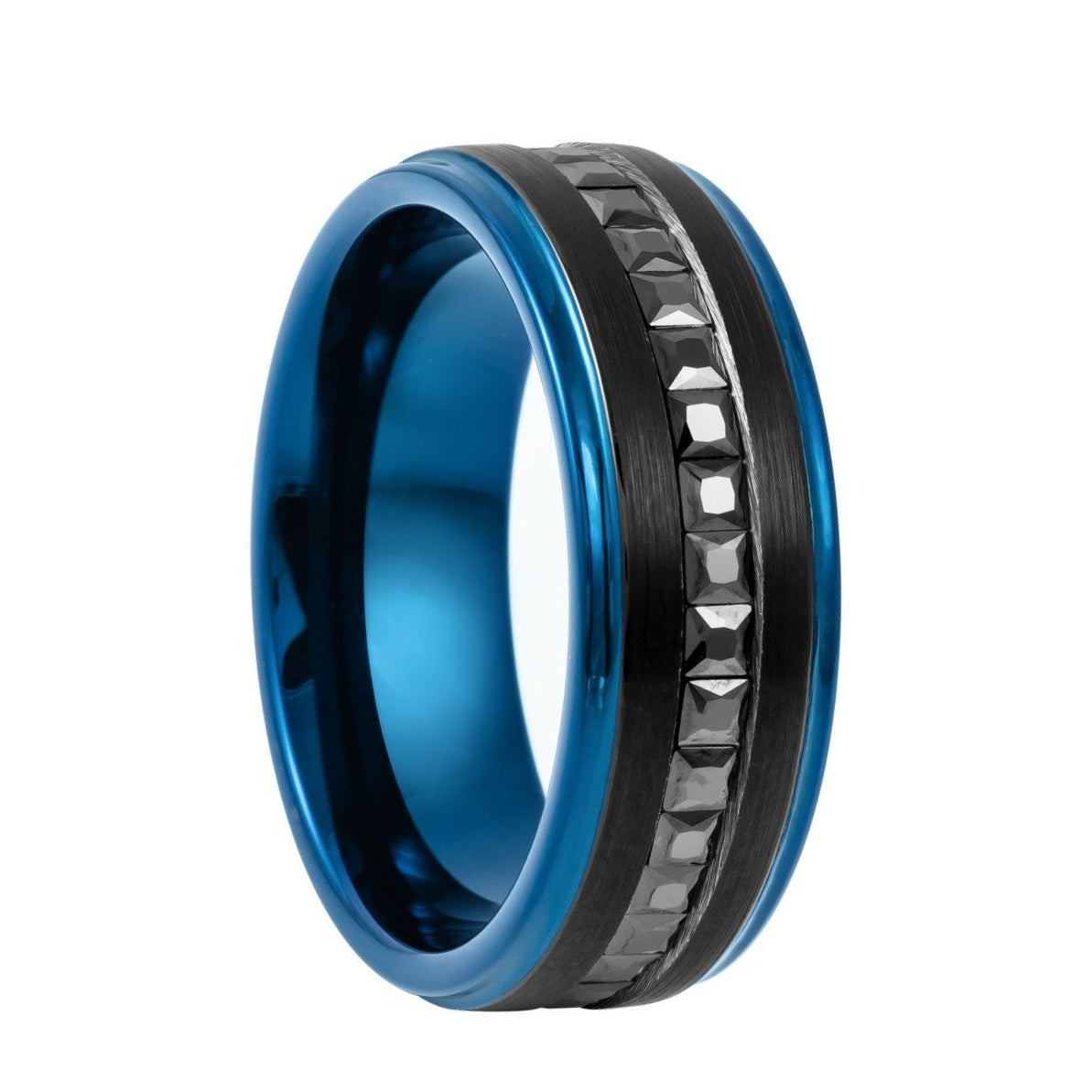 Bague noir et discount bleu