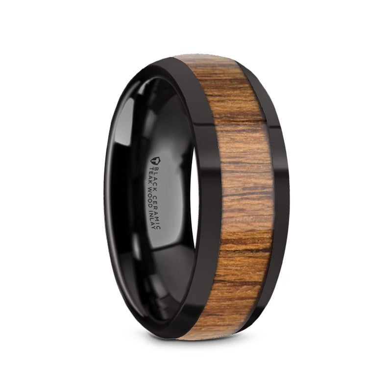 Ceramic and store wood wedding rings