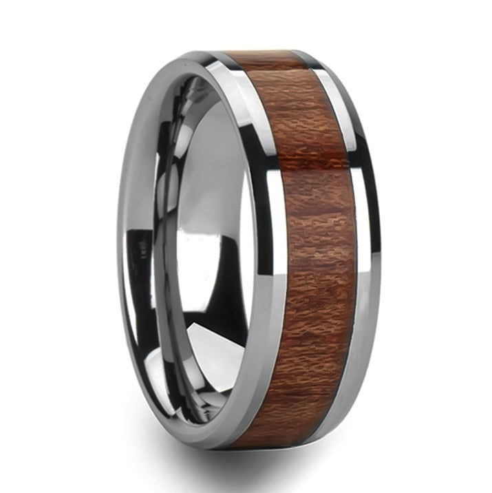 Wood Tungsten Wedding Band 8mm Rosewood hotsell Inlay Band Unique Wedding Band Custom Engraving