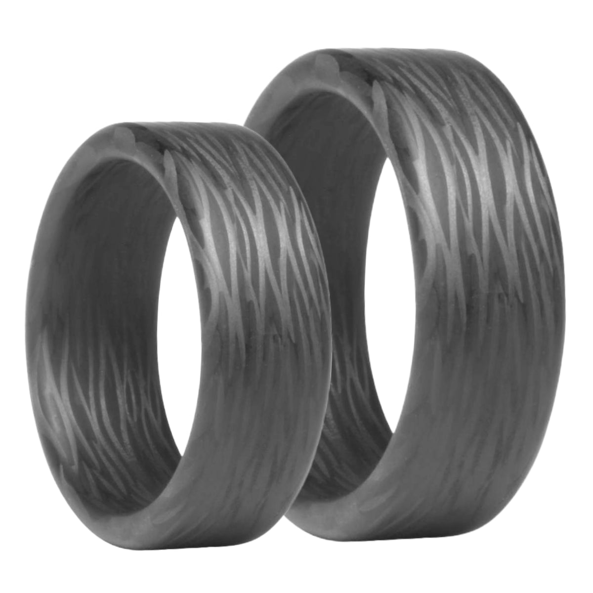 Carbon fiber wedding store band sets