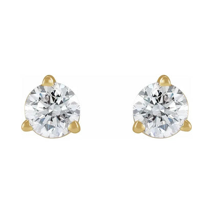 14k Gold Diamond Flat Back Earrings