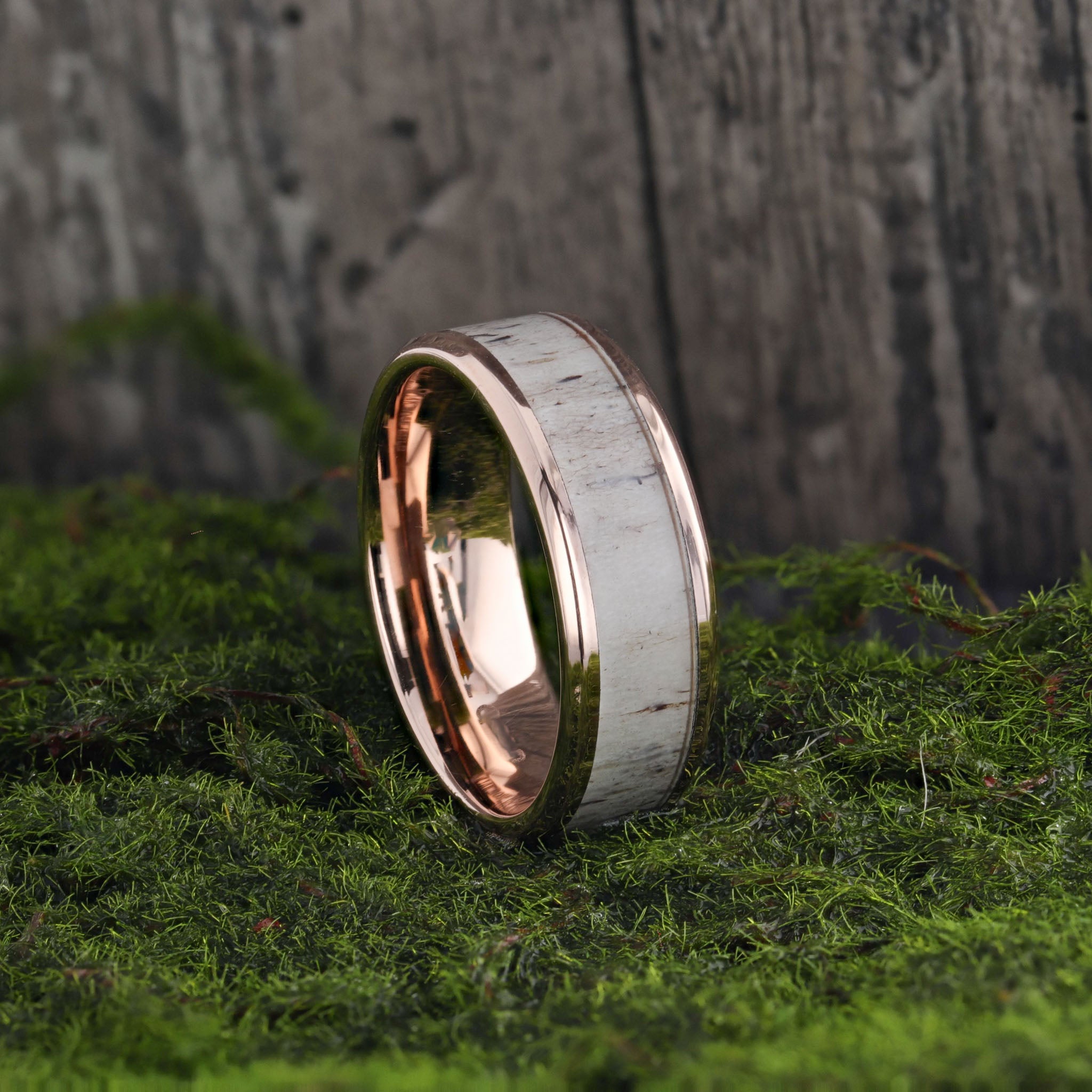 Shops deer antler inlay ring