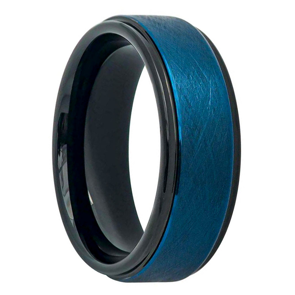 Tungsten Blue & Black Men's Ring | Vansweden Jewelers