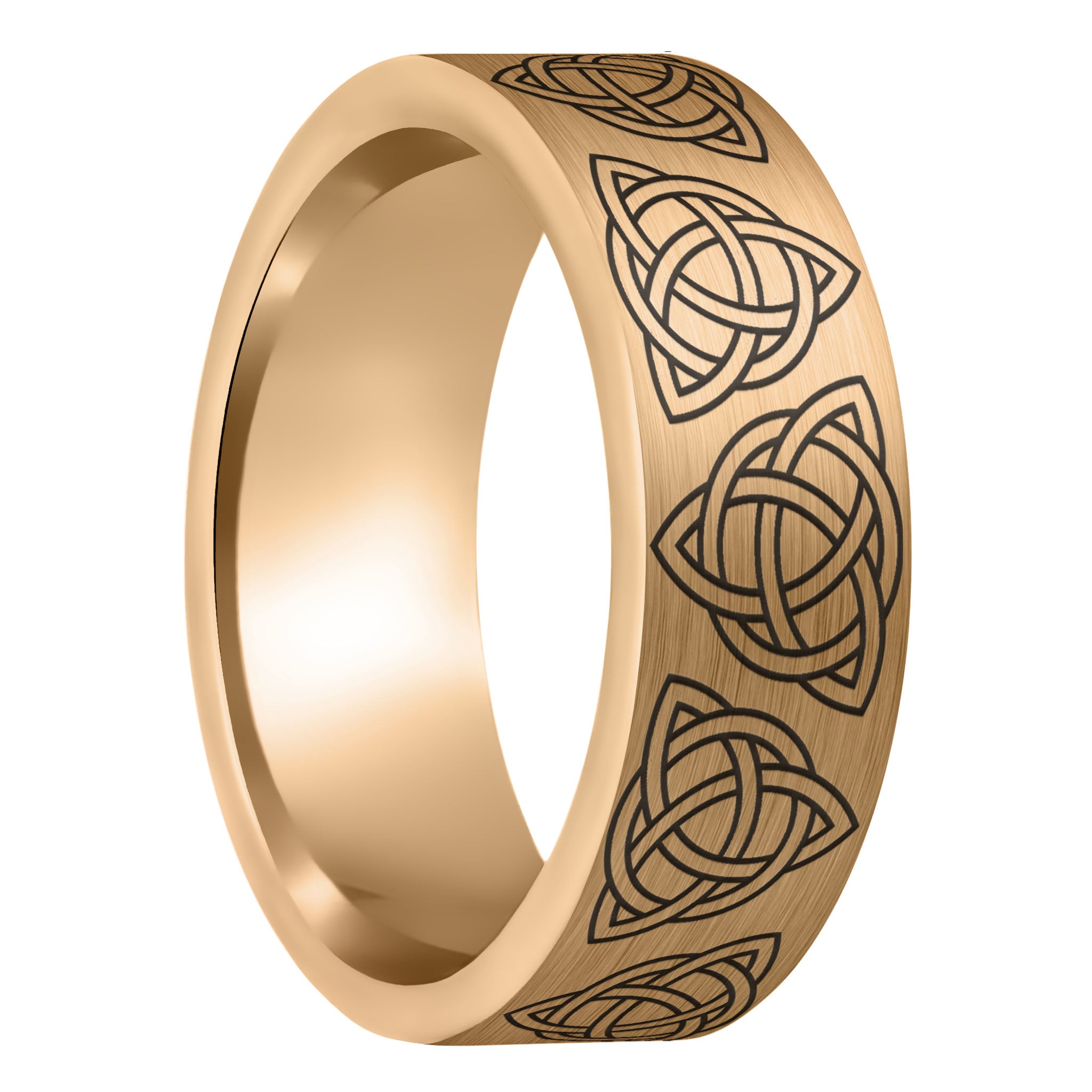 Mens gold store celtic wedding bands