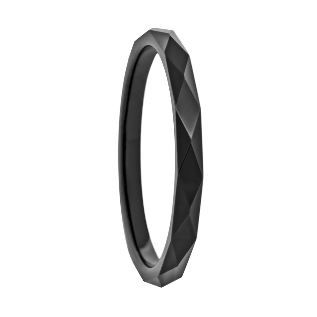 Black Diamond Ceramic sale Wedding Band 13.5