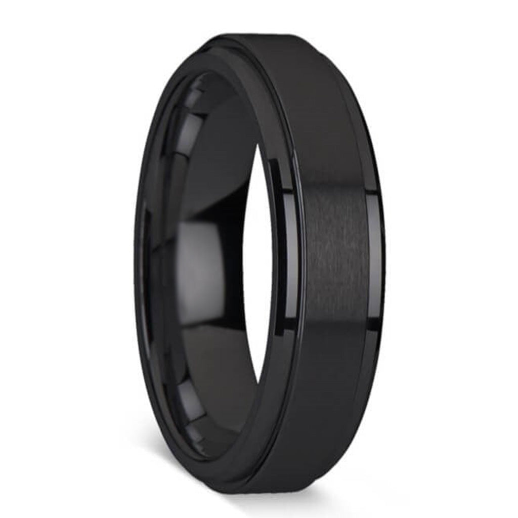 Spinner Black Tungsten Men's Wedding Band