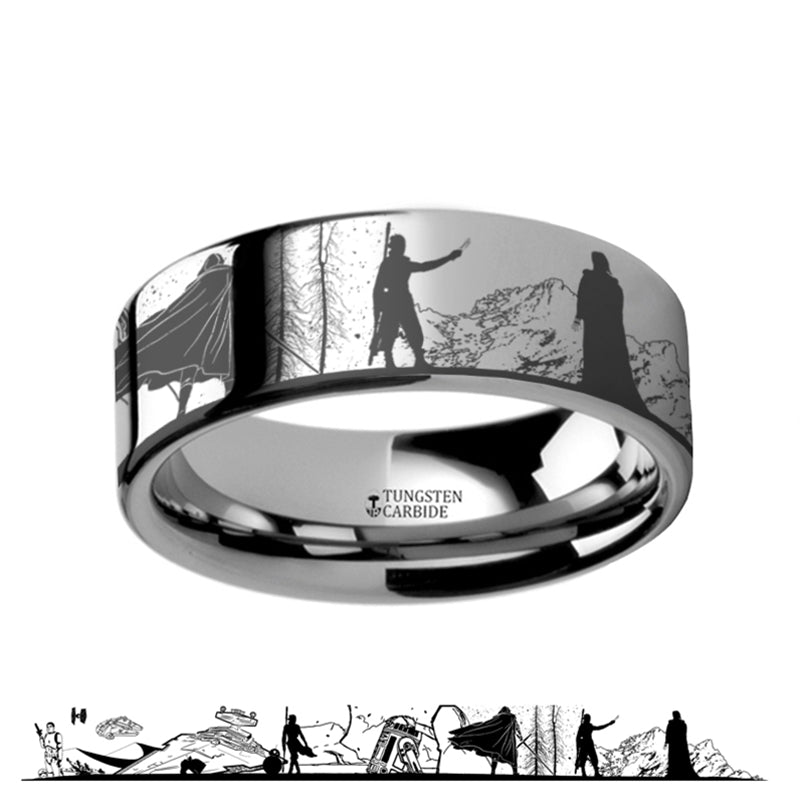 Star Wars Luke Skywalker Kylo Ren Tungsten Wedding Band