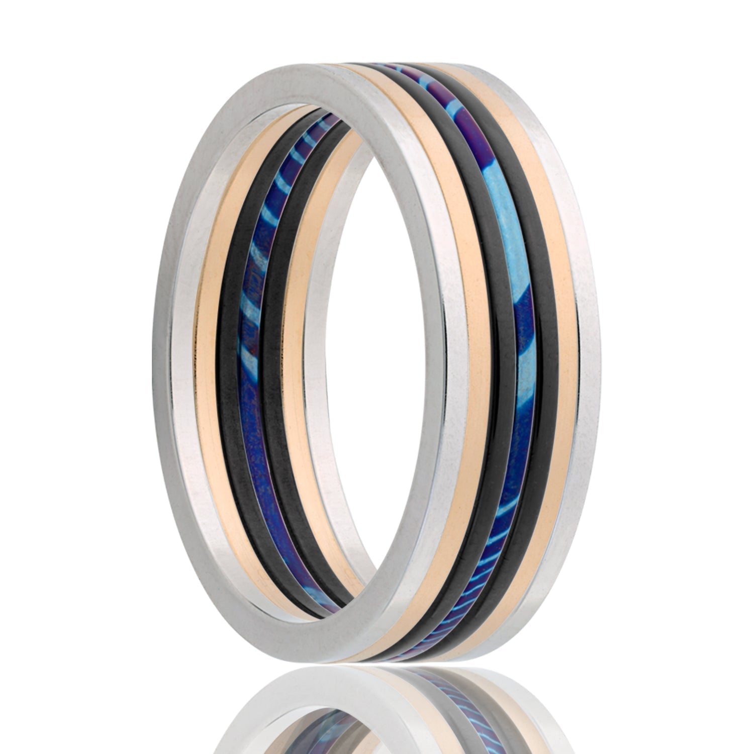 Stackable Moku-Ti Wedding Band