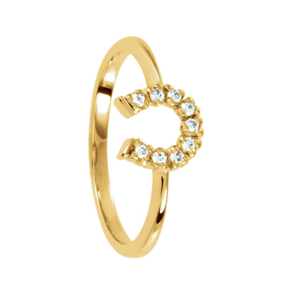 Womens gold deals horseshoe ring