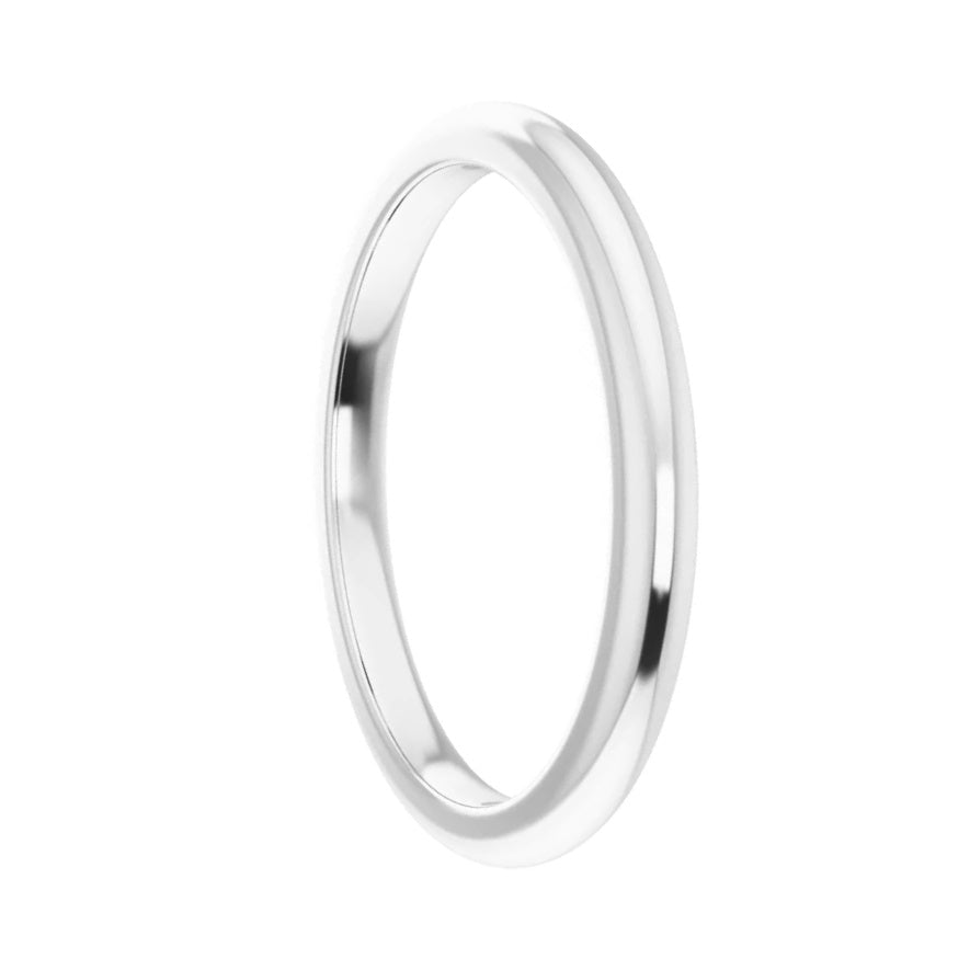 10k White Gold Women's Traditional Wedding Band