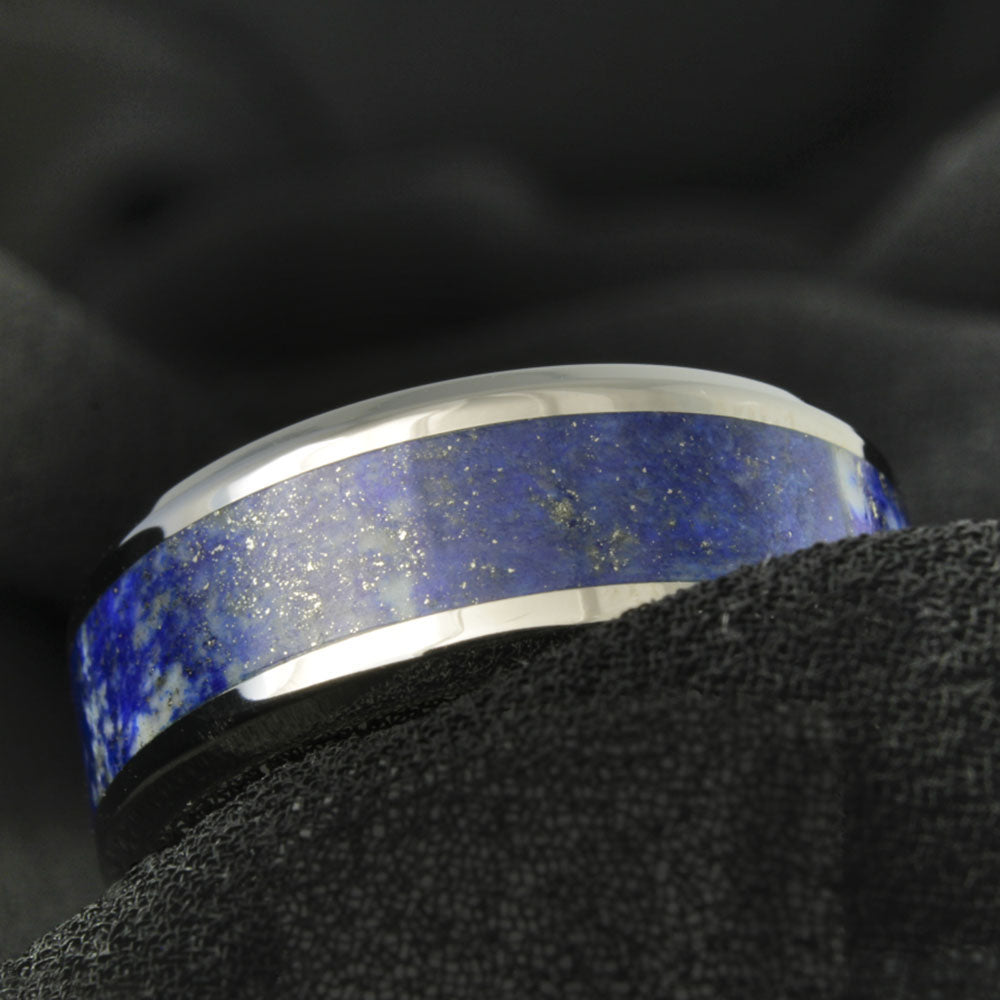 White gold store lapis ring