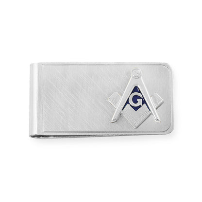 A masonic money clip displayed on a neutral white background.