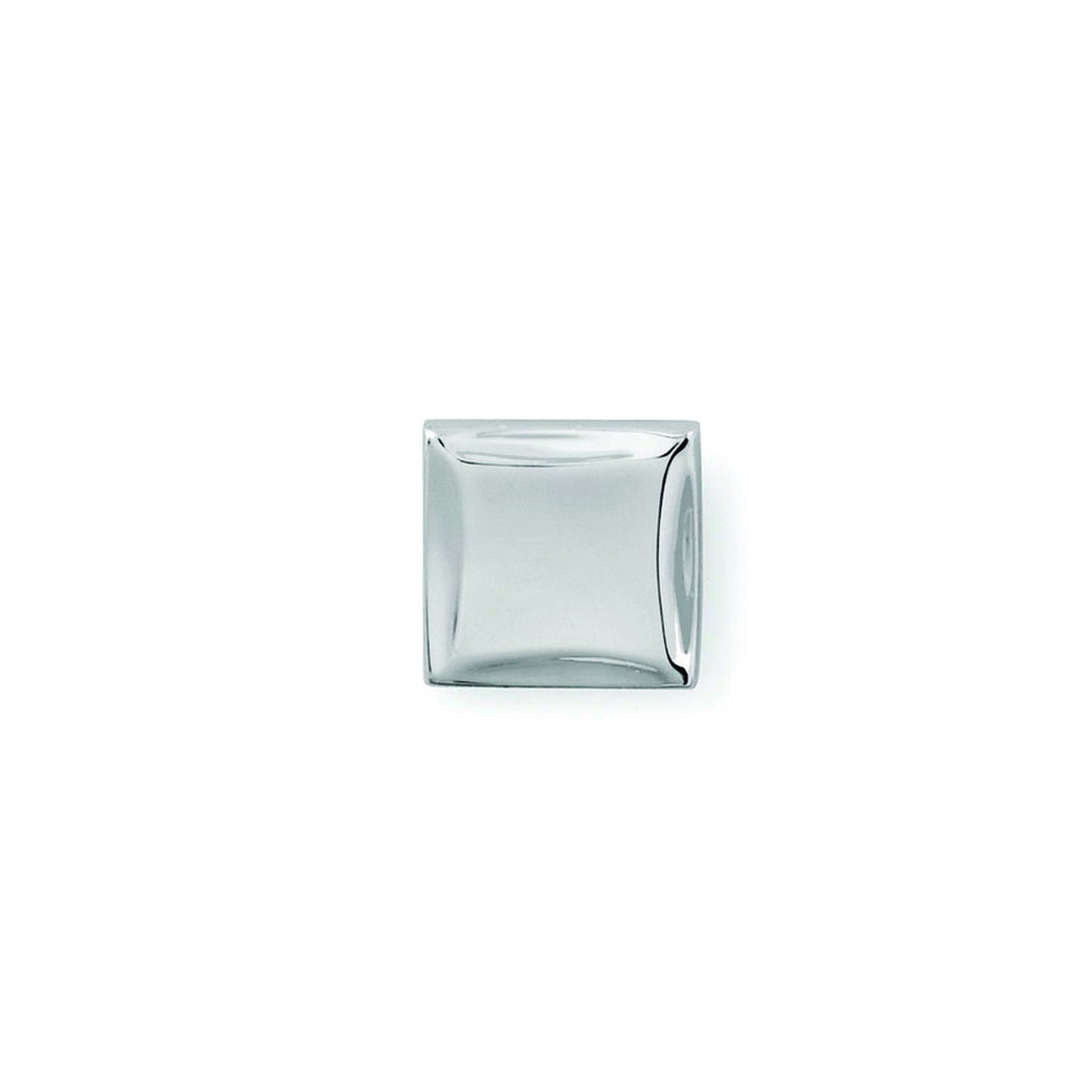 A square polished tie tack displayed on a neutral white background.