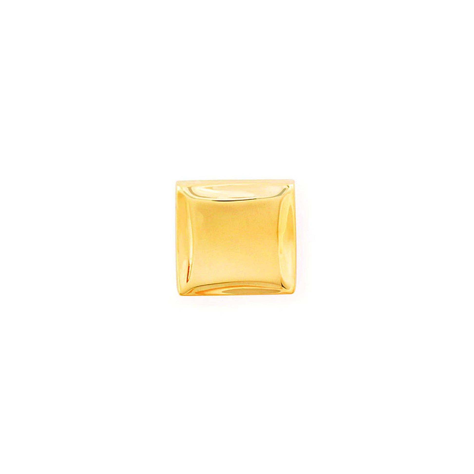 A square polished tie tack displayed on a neutral white background.