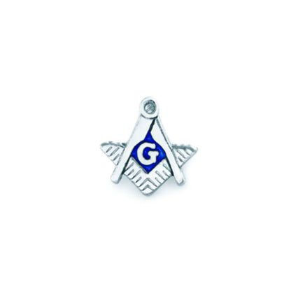 A masonic tie tack displayed on a neutral white background.