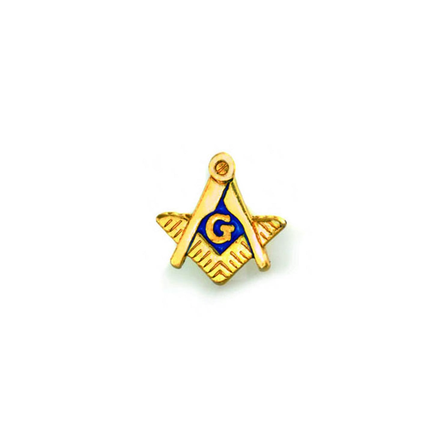 A masonic tie tack displayed on a neutral white background.