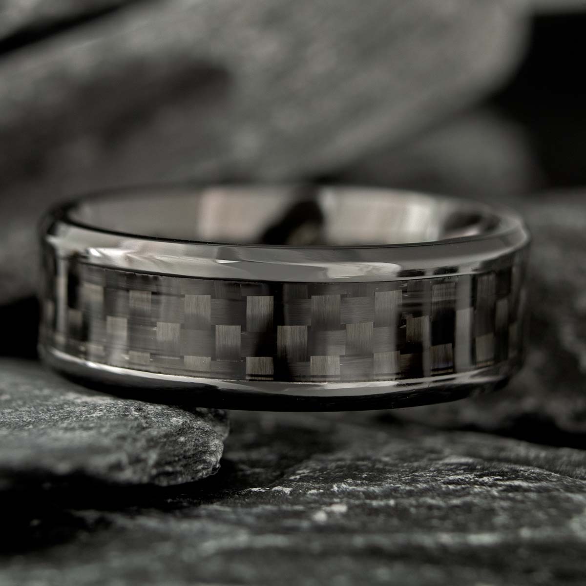 Men's titanium carbon on sale fiber wedding bands