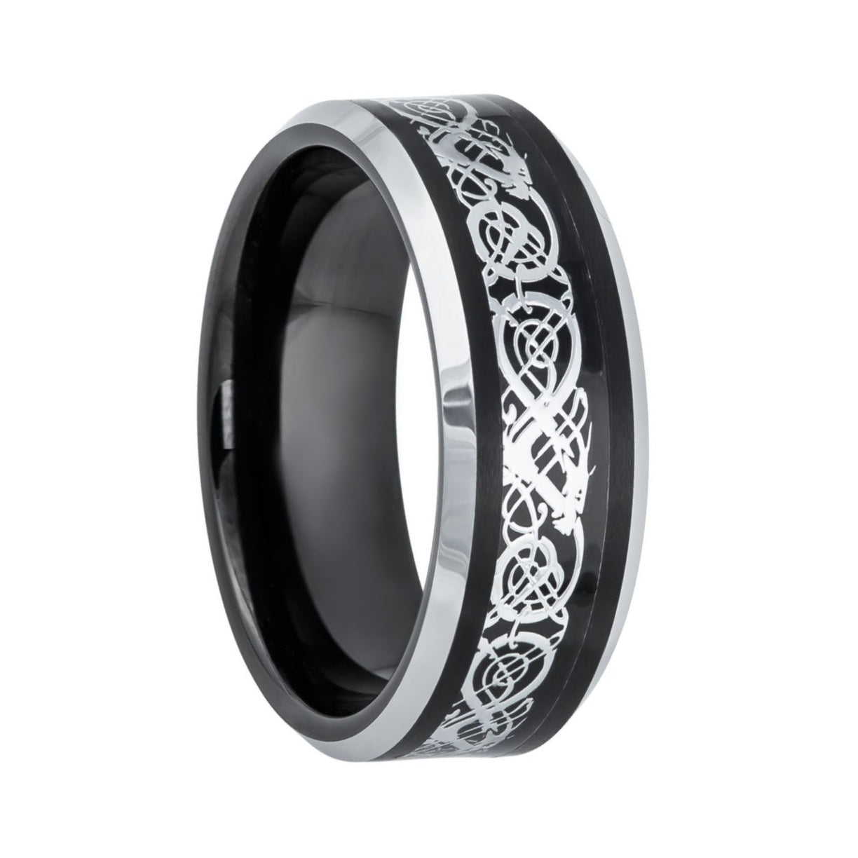 Silver Celtic Dragon Men's Ring | Vansweden Jewelers