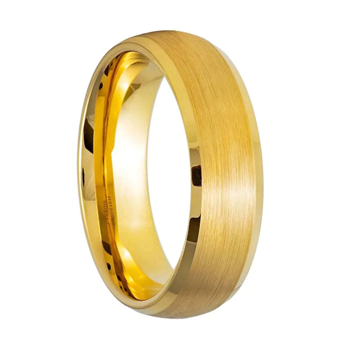 THREE KEYS JEWELRY 8mm Tungsten Carbide Wedding Ring Thin Side