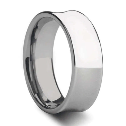 Concave Tungsten Couple's Matching Wedding Band Set