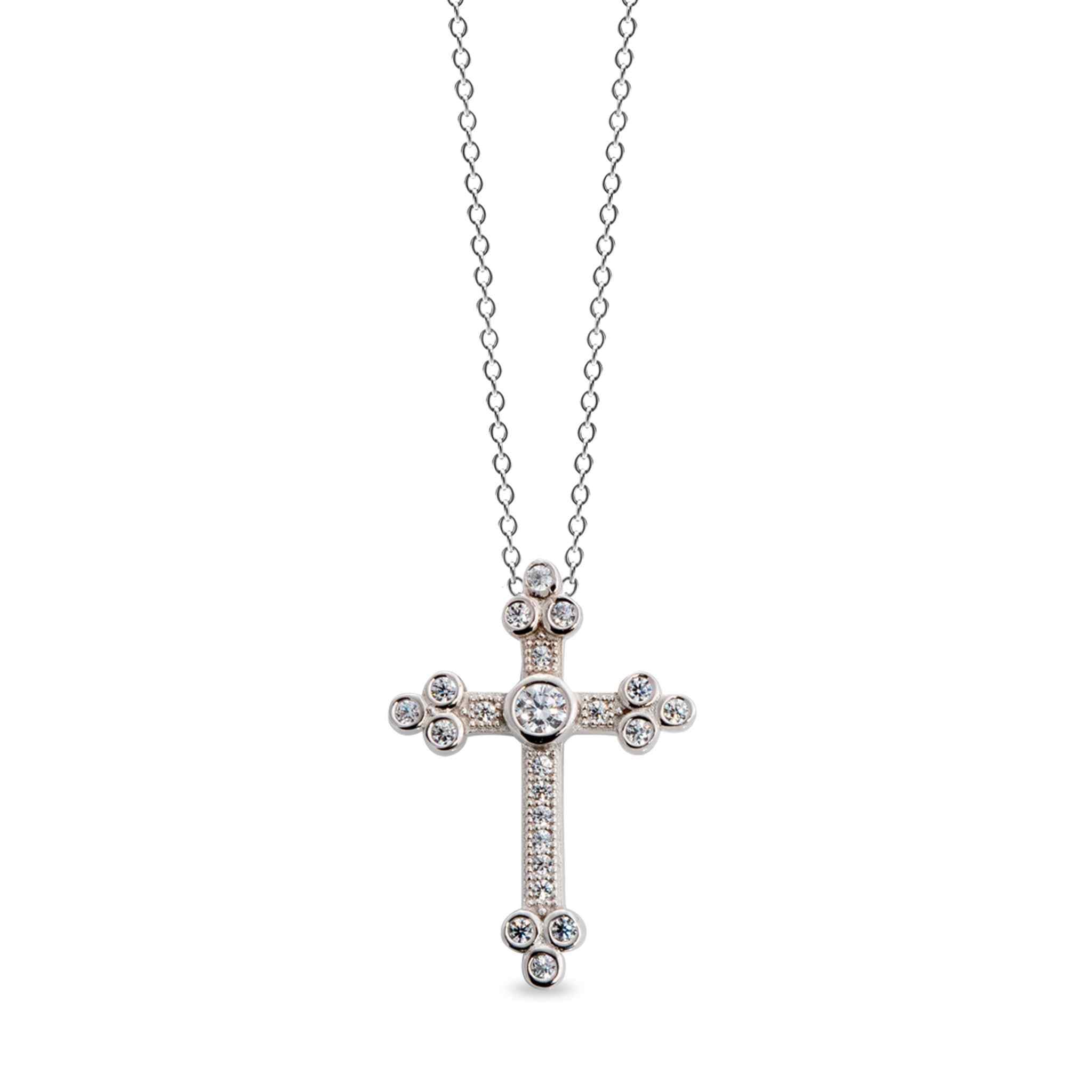 Chunky Silver Jumbo Cross Necklace – THE BAG SHOPPE