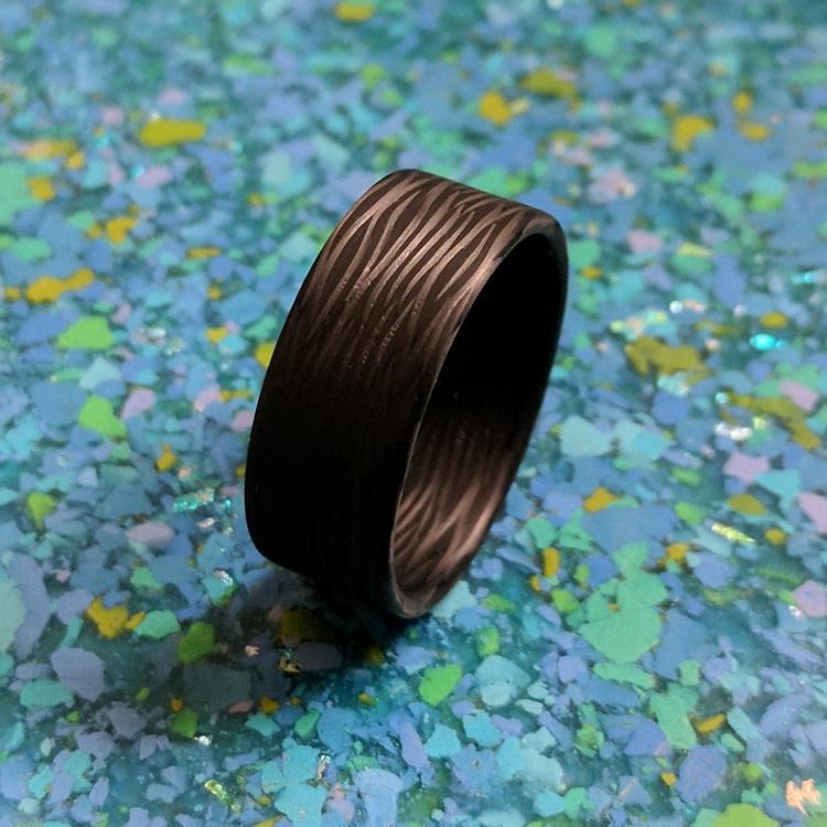 Ultra-thin Pure Carbon Fiber Ring - Unidirectional popular Pattern, Matte Finish