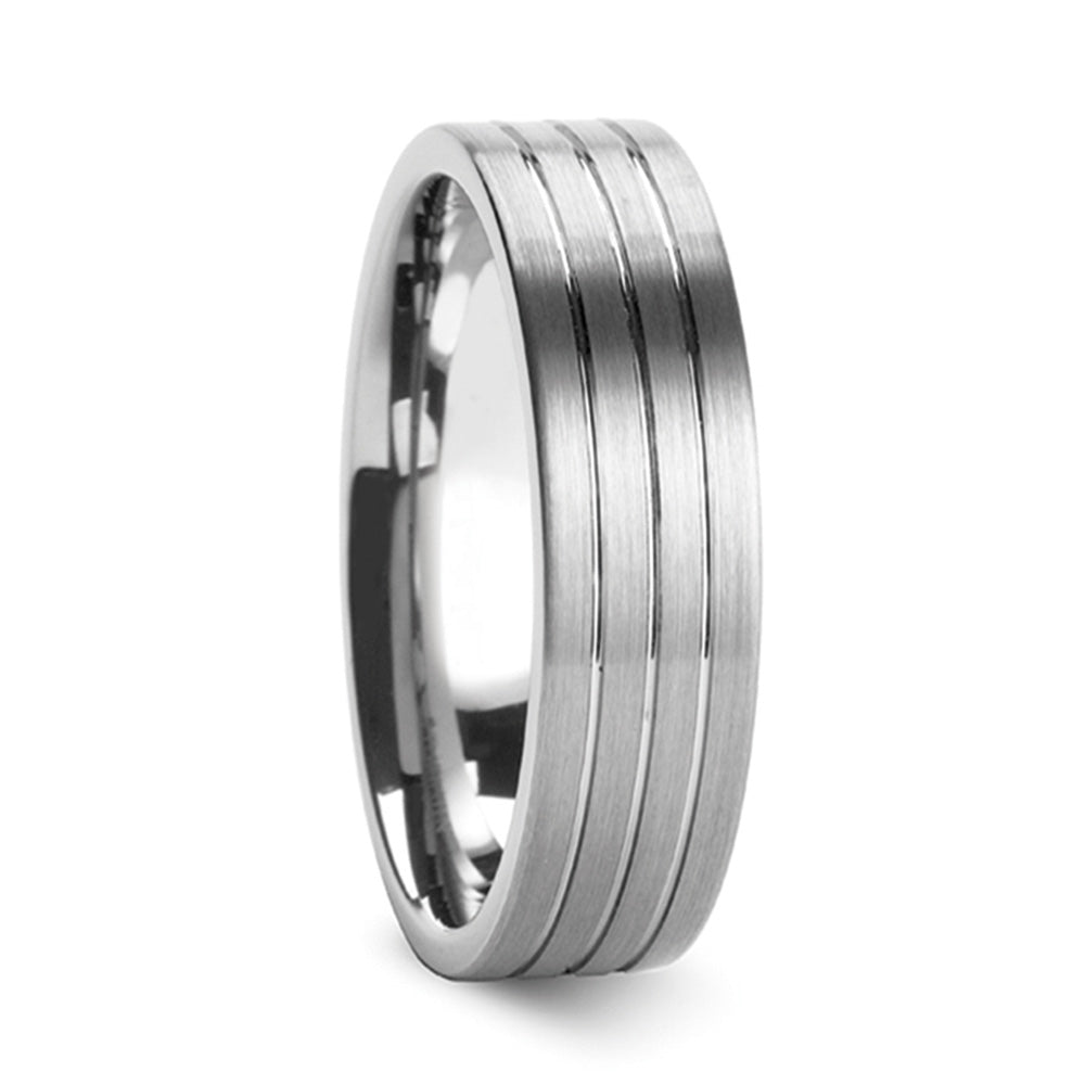 Couples Brushed And Groove Tungsten Matching Rings Vansweden Jewelers 5428