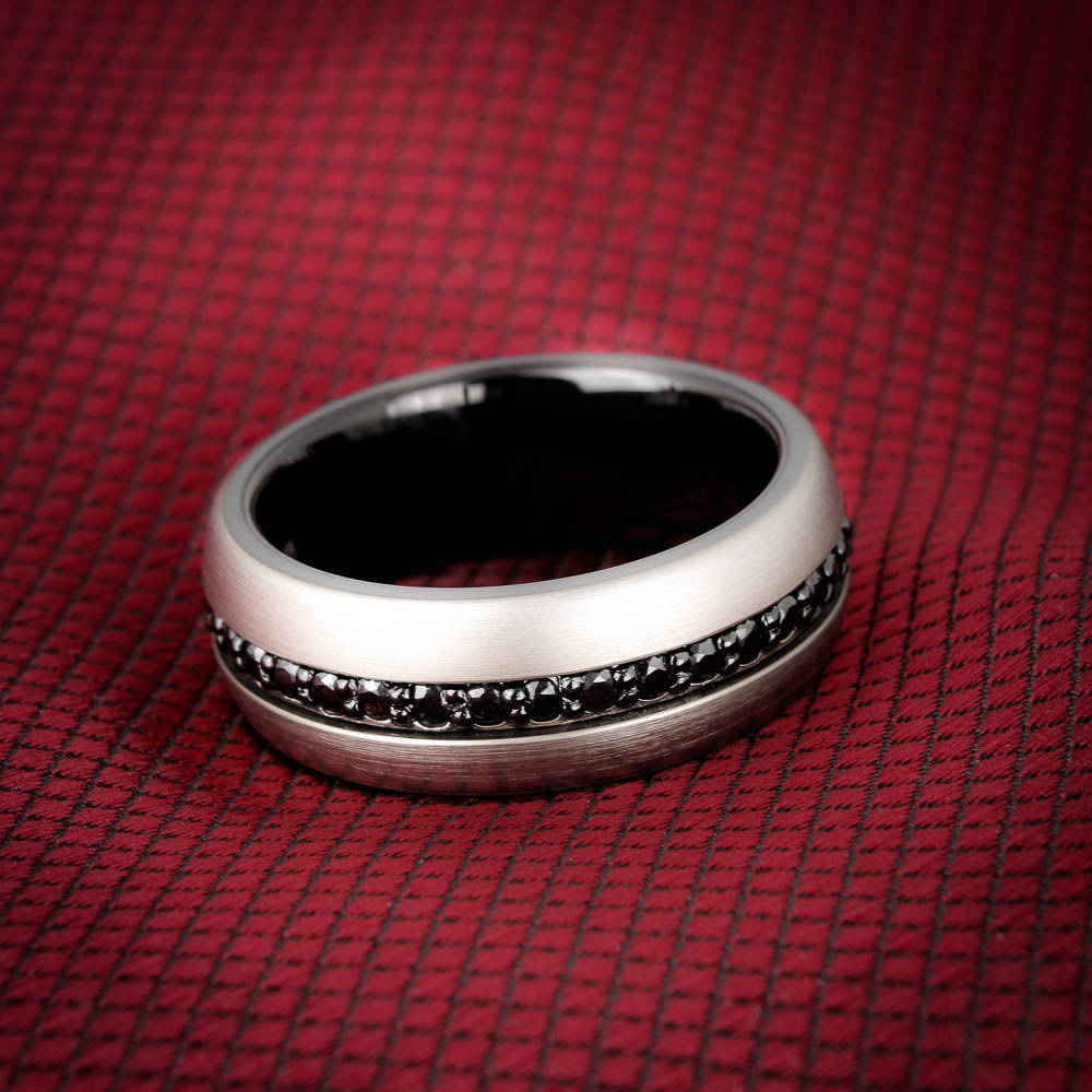 Mens on sale gunmetal ring