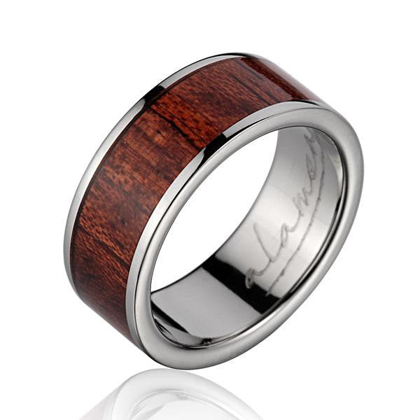 Koa Wood Titanium Men's Ring | Vansweden Jewelers