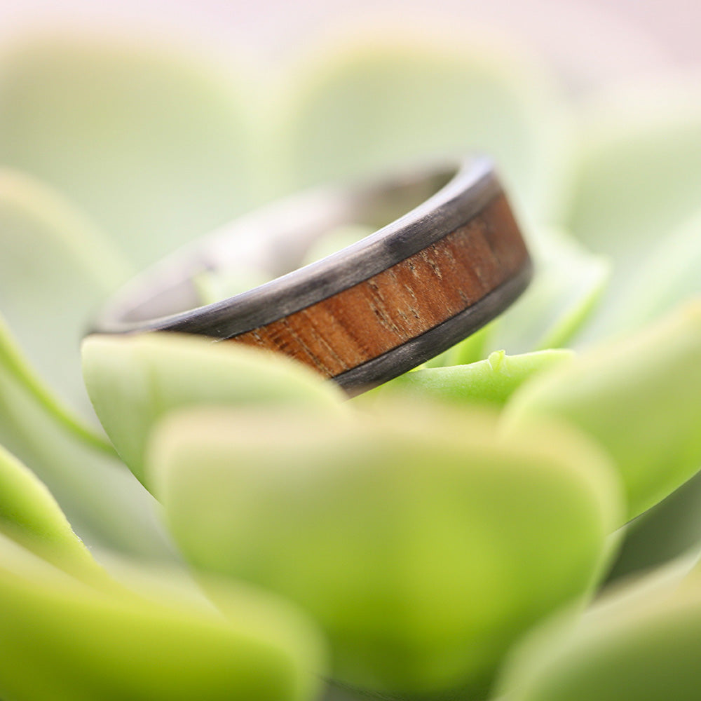 Koa wood sales wedding rings