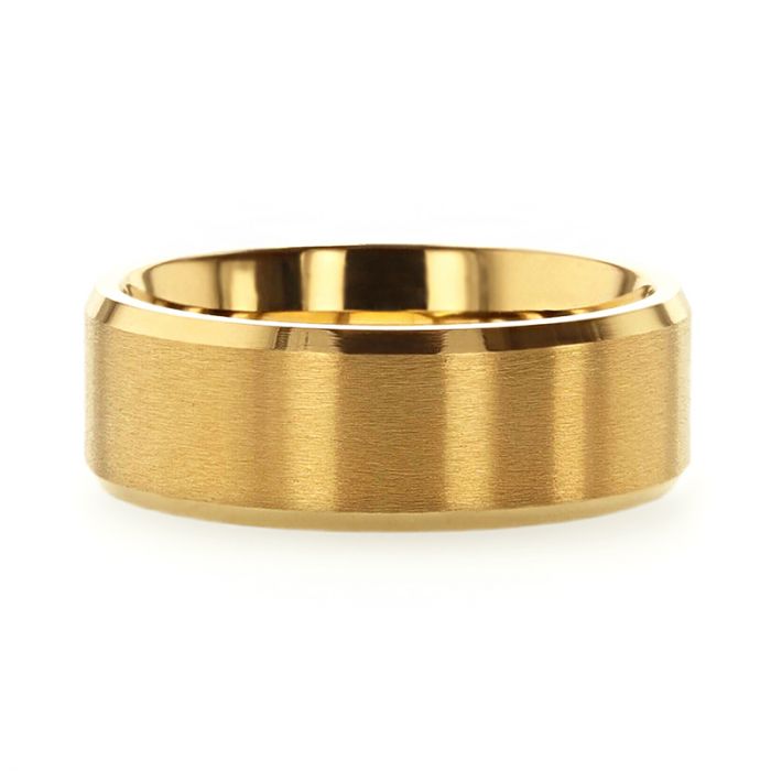 5mm Matte Gold Band BEVELED EDGE / FLAT / Comfort Fit / 10k 14k 18k Women's  Men's Wedding Bands / Yellow Gold, White Gold, Rose Gold Ring - Etsy