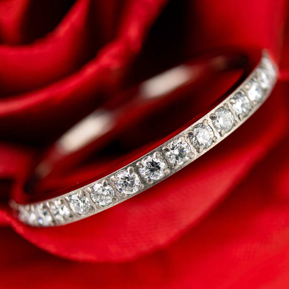 Womens titanium wedding on sale bands