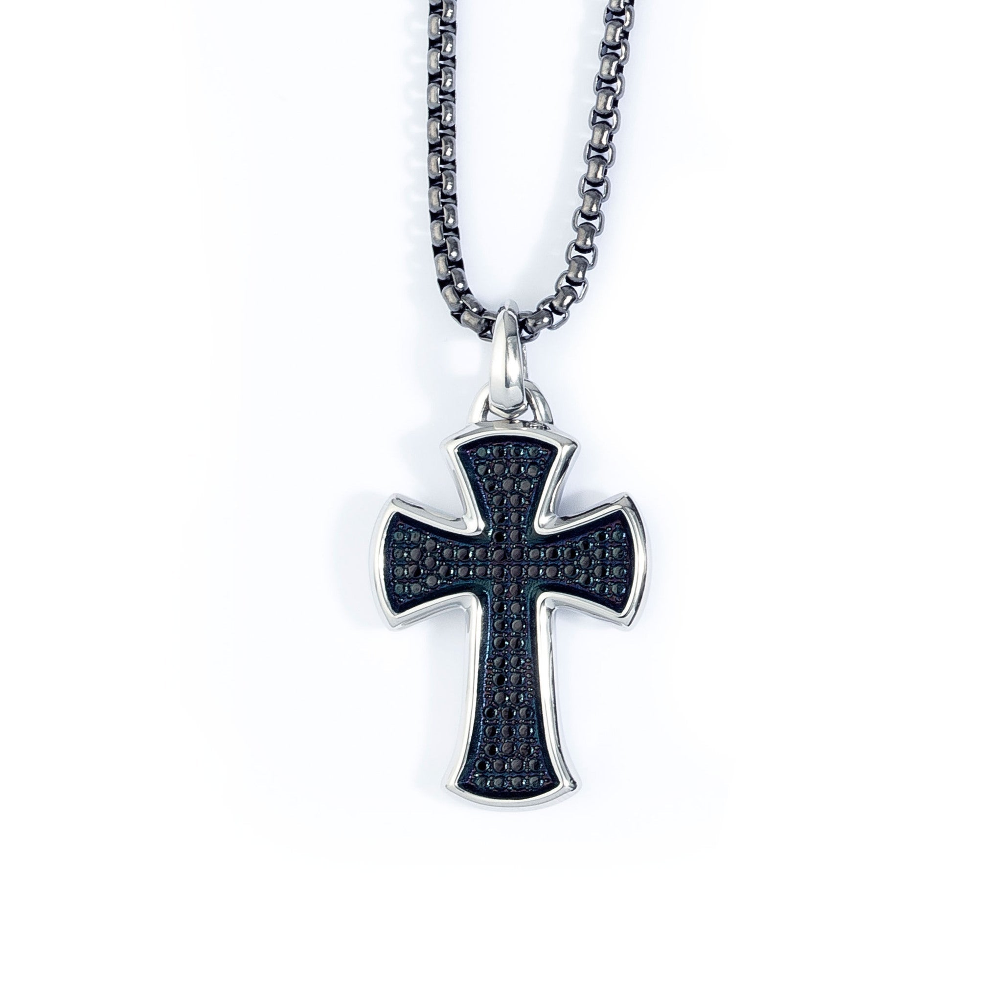 Frio Cross Pendant in Sterling Silver - Cross Collection by Hyo Silver