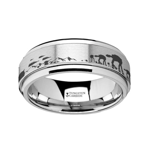 Star Wars Hoth Battle Spinner Tungsten Wedding Band