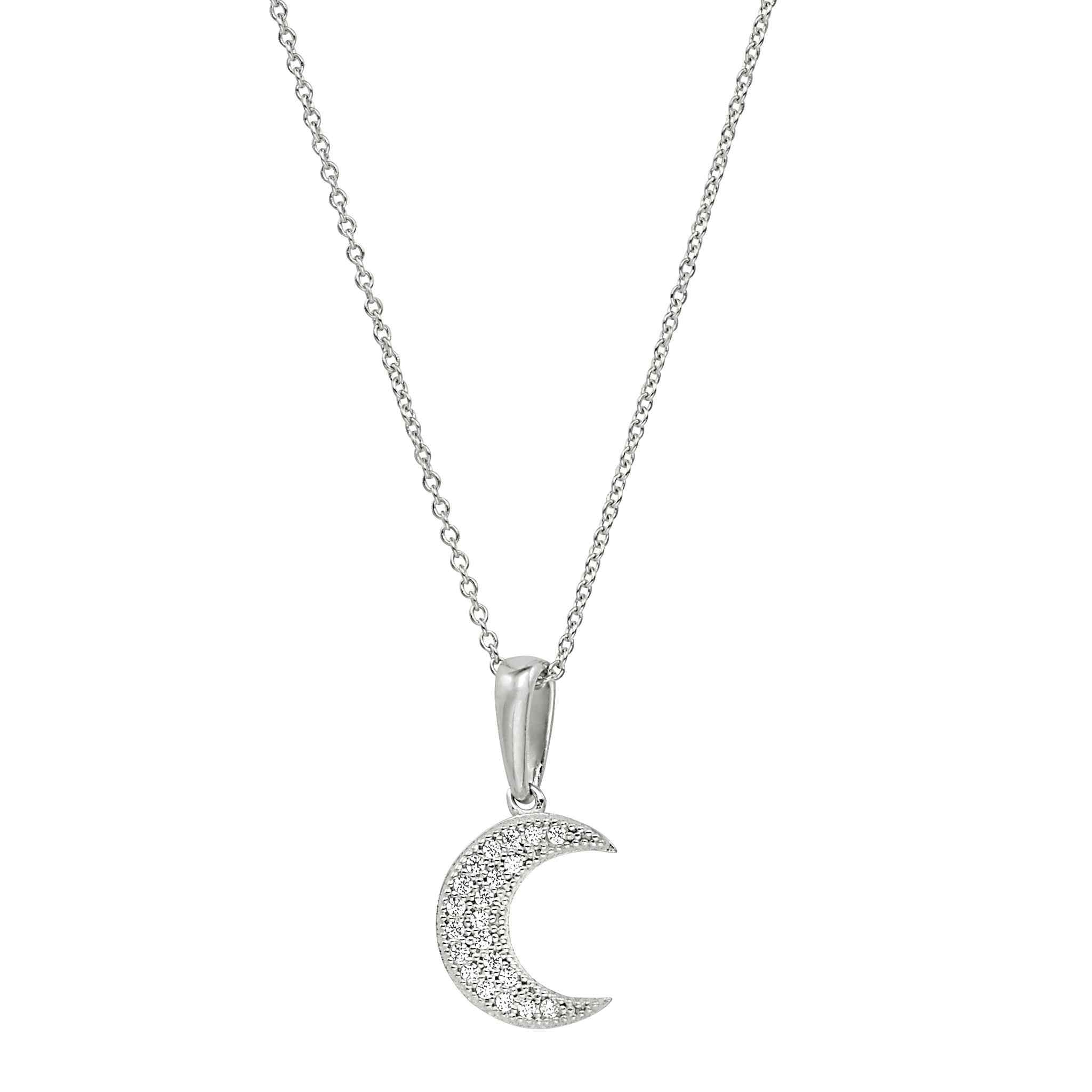 New S925 sterling silver collarbone chain moon set chain outlet Korean version of the n