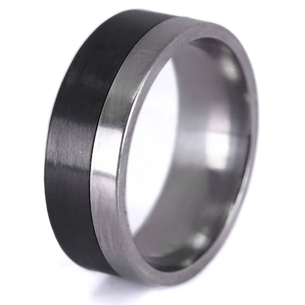 Bague pour homme en titane et fibre de carbone Bijoutiers Vansweden