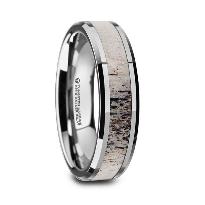 Deer antler mens 2025 wedding band