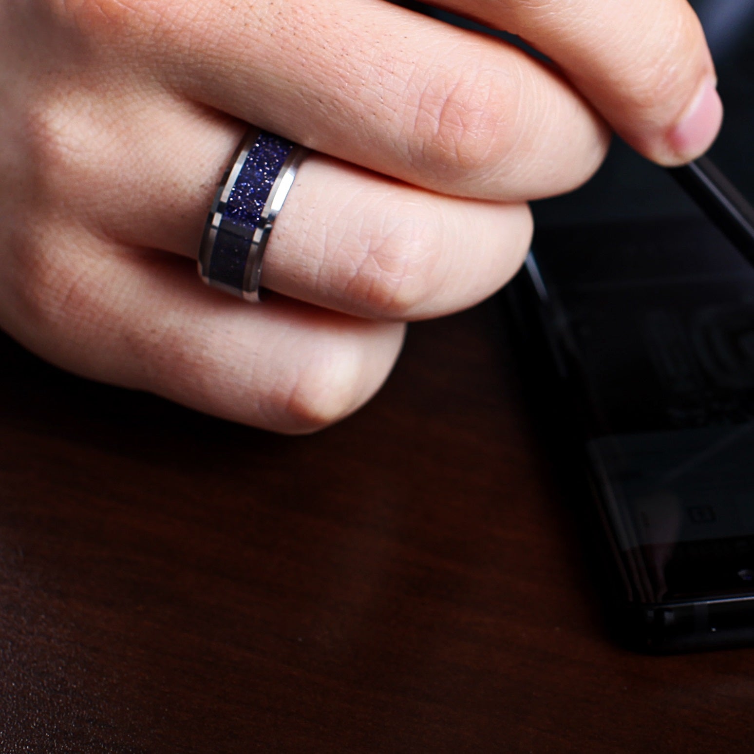 Purple deals goldstone ring