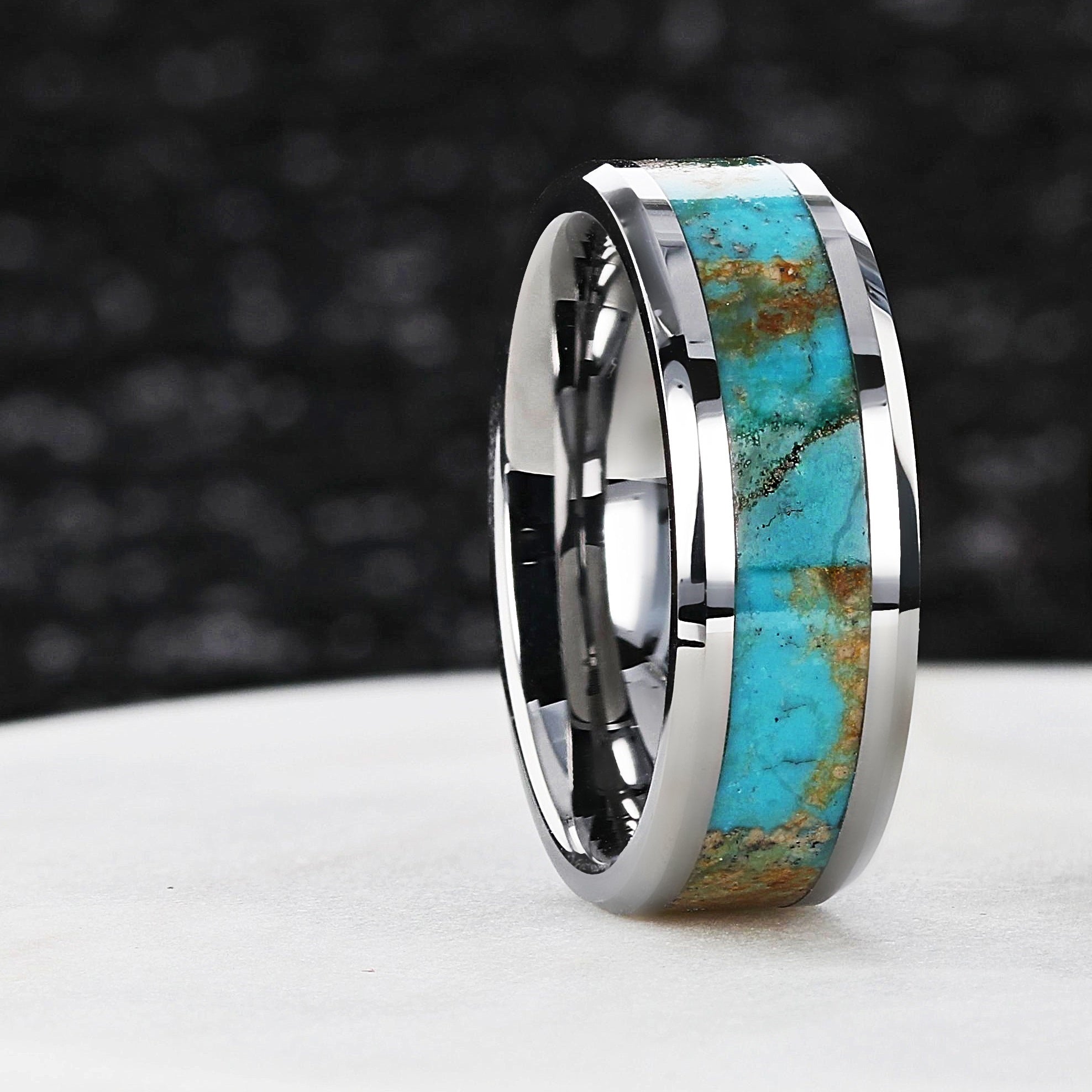 Men's turquoise deals band rings