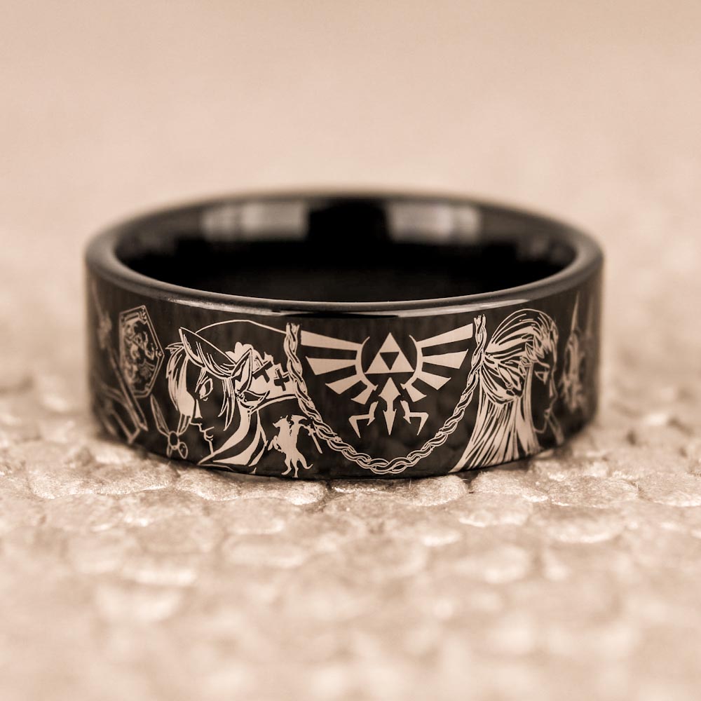 Anillo de tungsteno negro Zelda Joyeros Vansweden